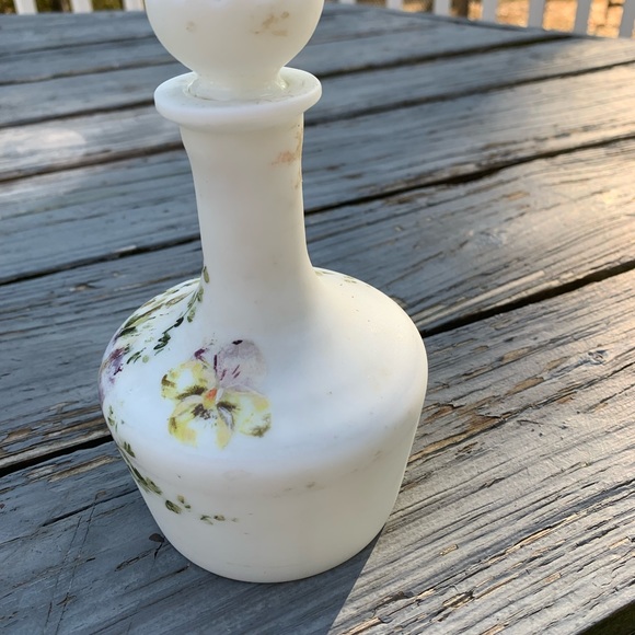 Antique VICTORIAN Large Barber Shop Vanity Bottle Decanter Handpainted - Picture 3 of 6